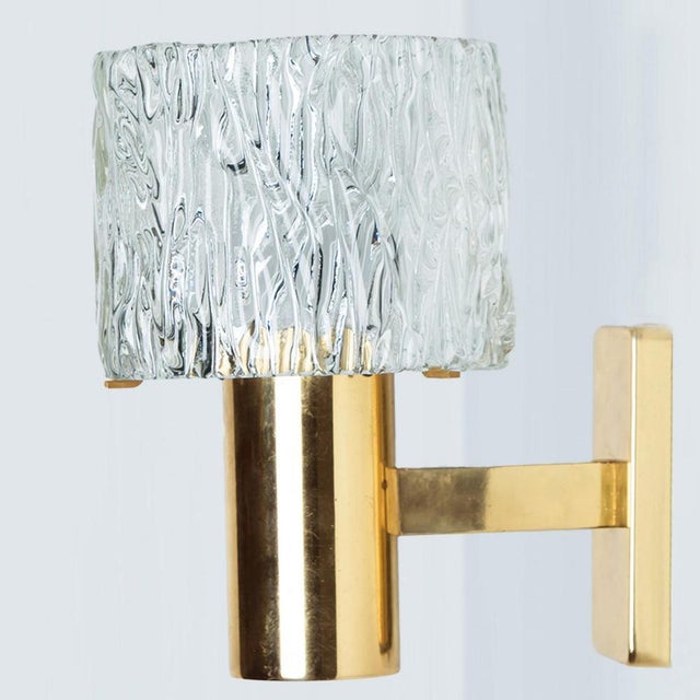 Vintage Glass Torch Wall Sconces by Fagerlund for Orrefors, 1960s, Set of 2 For Sale - Image 8 of 18