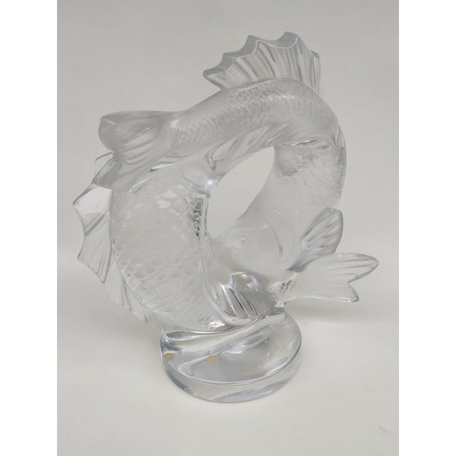 Lalique, 2 Fish, 1950s, Crystal For Sale - Image 10 of 13