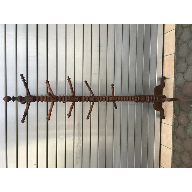 Freestanding Wooden Coatstand, 1920s For Sale - Image 3 of 18