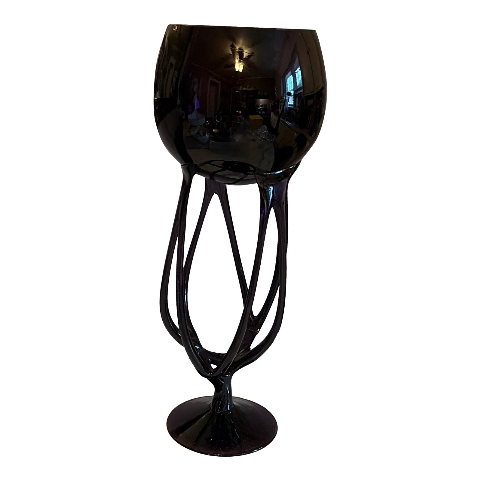 Large Jozefina Krosno Hand-Blown Art Glass “Jellyfish” / “Octopus