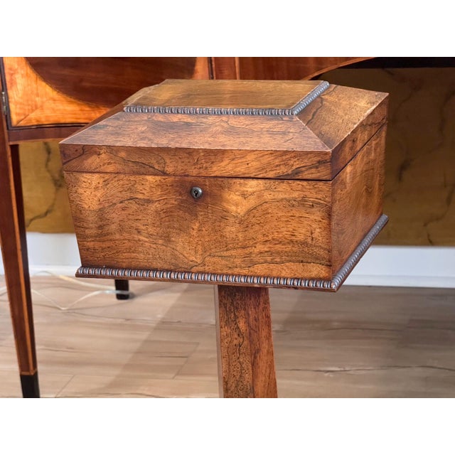 Early 19th Century English Regency Rosewood Teapoy For Sale - Image 5 of 17