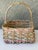 Farmhouse Vintage 1900s Natural Pink & White Wash Square Wicker Basket For Sale - Image 3 of 12