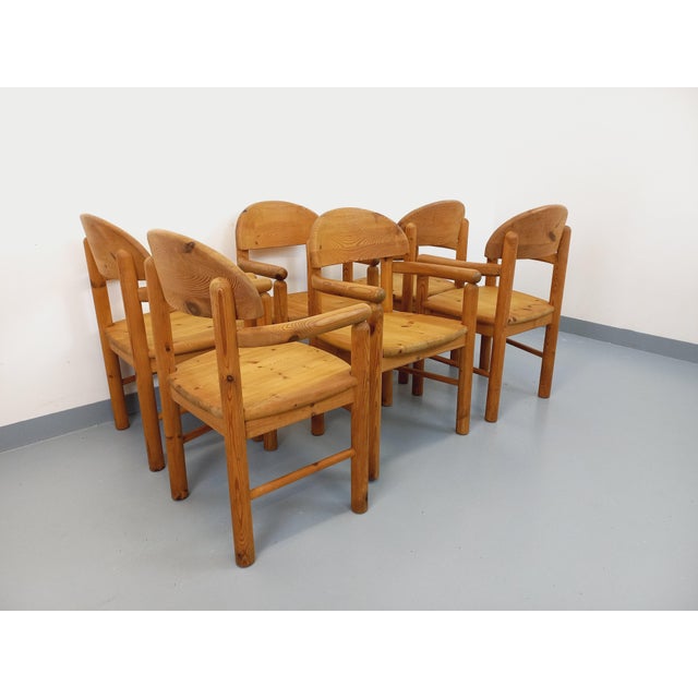 Vintage Scandinavian Armchairs in Pine by Rainer Daumiller, 1960s, Set of 6 For Sale - Image 4 of 18