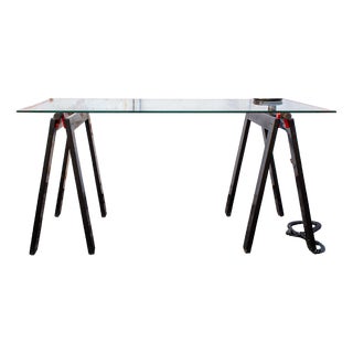 Gaetano Trestle Desk by Gae Aulenti for Zanotta, 1970s For Sale