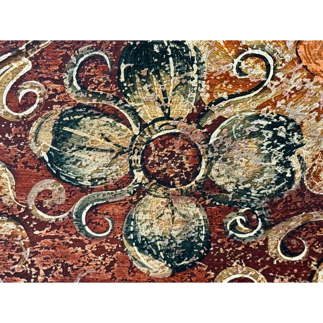 Peninsula Home Collection for Horchow Hand-Painted Horizontal Medallion Wall Panel For Sale In San Francisco - Image 6 of 12
