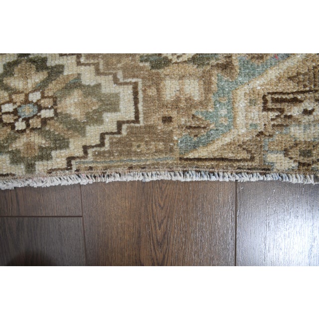 1970s Vintage Persian Handmade Wool Cotton Orange Area Rug For Sale In San Francisco - Image 6 of 10