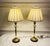 Pair of Brass Lamps With Shades For Sale - Image 9 of 11