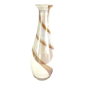 Large 1990s Hand Blown Contemporary Cased Glass Vase