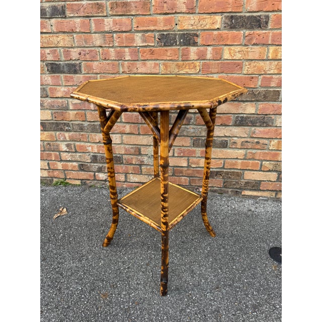 Wood 19th Century Hexagonal Bamboo Table For Sale - Image 7 of 7