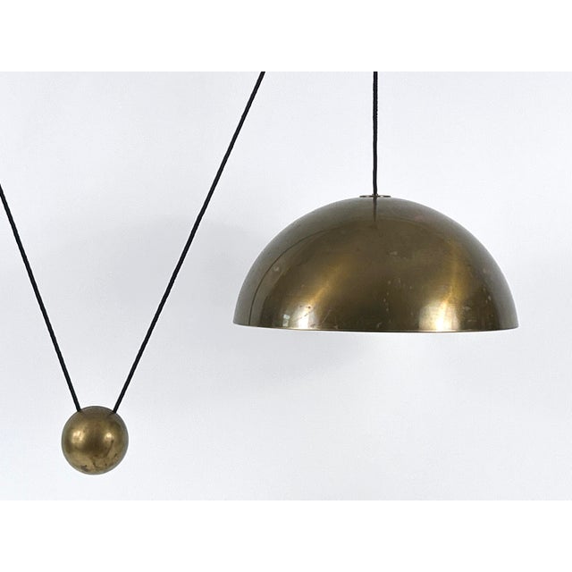 Metal Large Solan Counter Balance Pendant Lamp by Florian Schulz, 1970s For Sale - Image 7 of 18