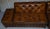 Hand-Dyed Cigar Brown Leather & Walnut Chesterfield Corner Sofa from Harrods For Sale - Image 11 of 18