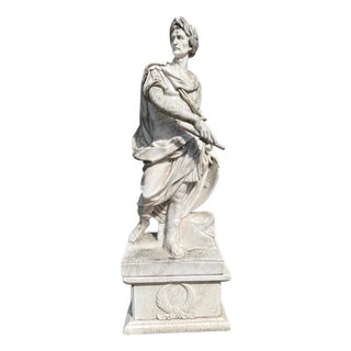 After Nicolas Coustou, Large Sculpture of Julius Caesar, 1980s, Marble For Sale