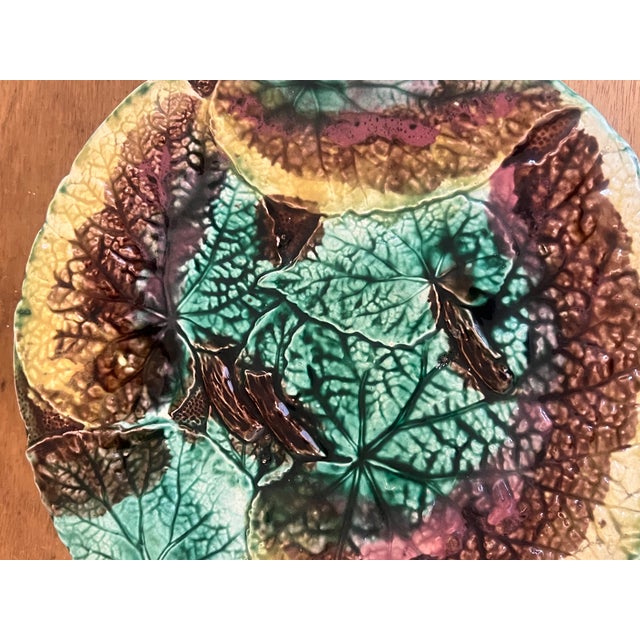 Antique European Begonia Leaf Footed Compote For Sale - Image 9 of 11