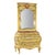 An exquisite antique Venetian polychromed dresser, circa 1930, featuring a distinguished trumeau mirror. This piece...