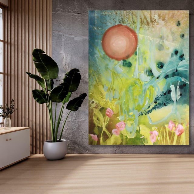 Paint "The Quiet Resilience of Feathers" Original Abstract Contemporary Painting by Mel Rea For Sale - Image 7 of 8