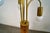 1970’s Mid-Century Modern Rattan & Gold Waterfall Floor Lamp For Sale - Image 10 of 12