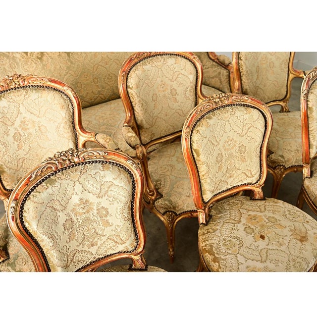 18th Century French 18th Century Louis XV Style Parlor Set, 7 Pieces For Sale - Image 5 of 16