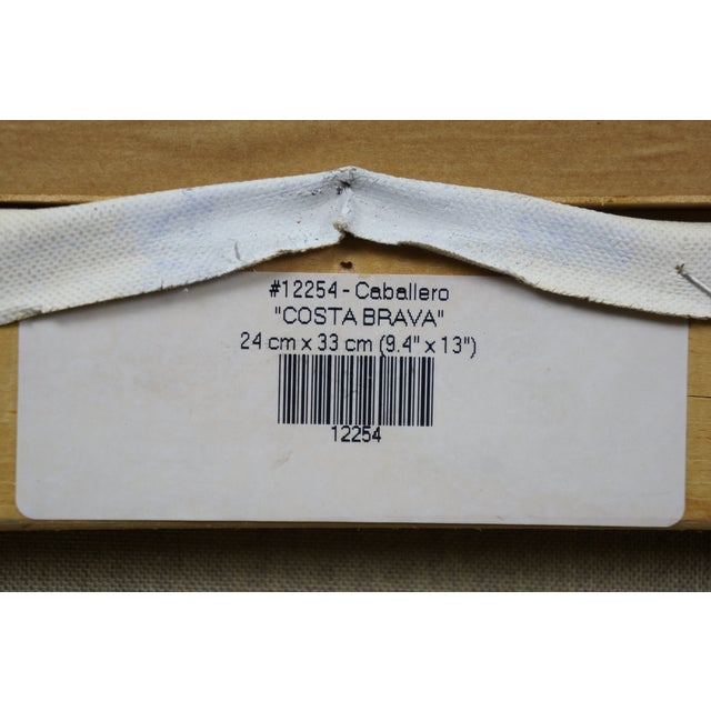 Salvador Caballero 'Costa Brava' Coastal Landscape Seascape Harbor Painting 22" For Sale - Image 10 of 13