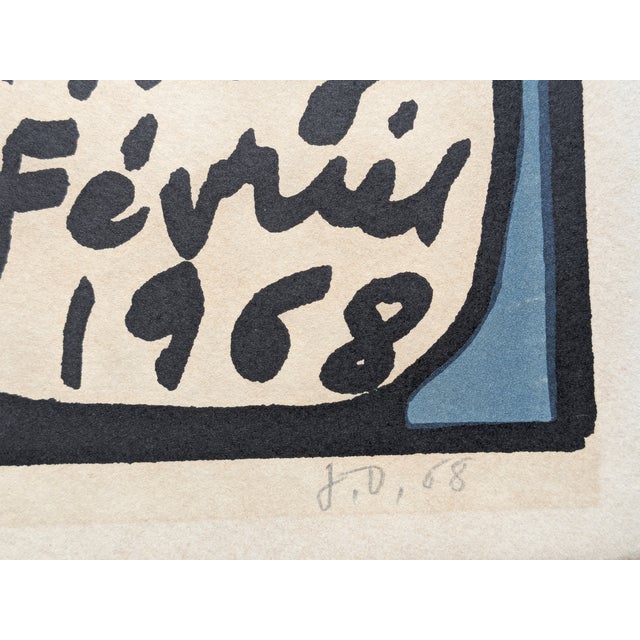 Jean DUBUFFET (1901-1985) - Writings and Lithographs, 1968 - Hand-Signed lithograph in colors, printed by Michel Cassé...