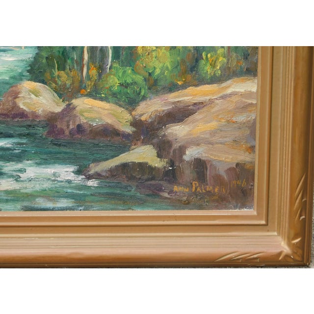 Ann Palmer Early San Diego Artist Landscape Oil Painting For Sale - Image 4 of 5