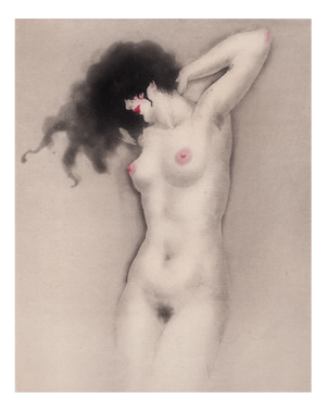 Louis Icart, Very Large Areola from The Life of Breasts, Nude, Original Etching & Aquatint, 1945