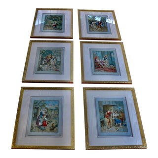 Antique Framed Puzzles - Set of 6 For Sale