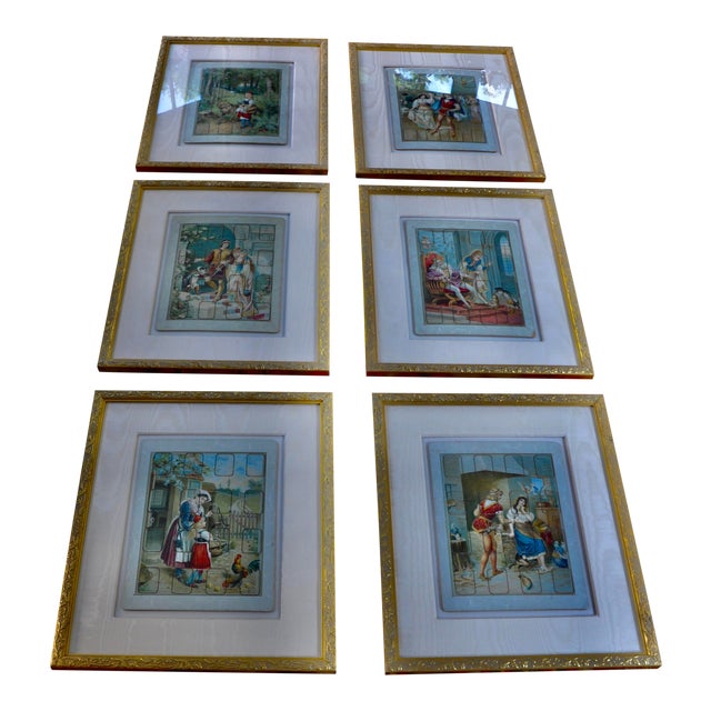 Antique Framed Puzzles - Set of 6 For Sale