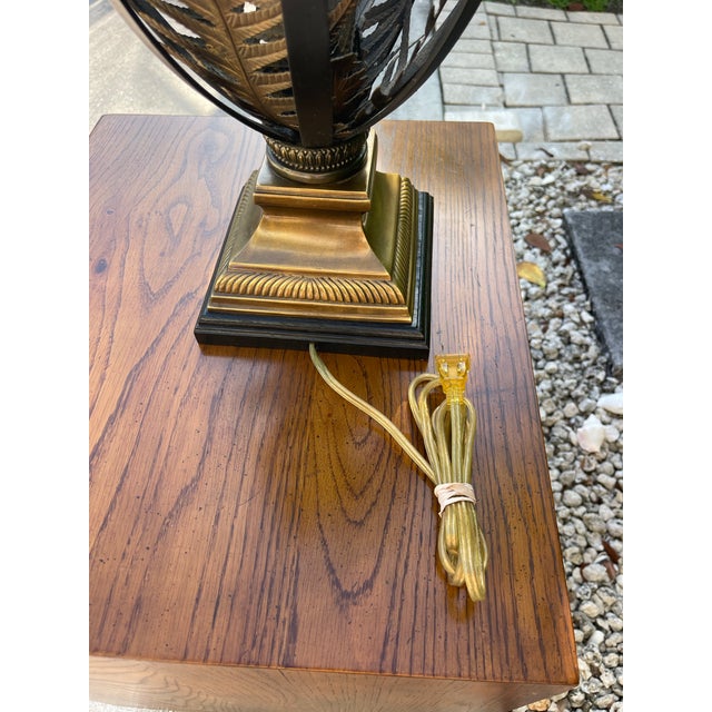 Vintage John-Richard Sculptural Fern Leaf Table Lamp For Sale - Image 9 of 12