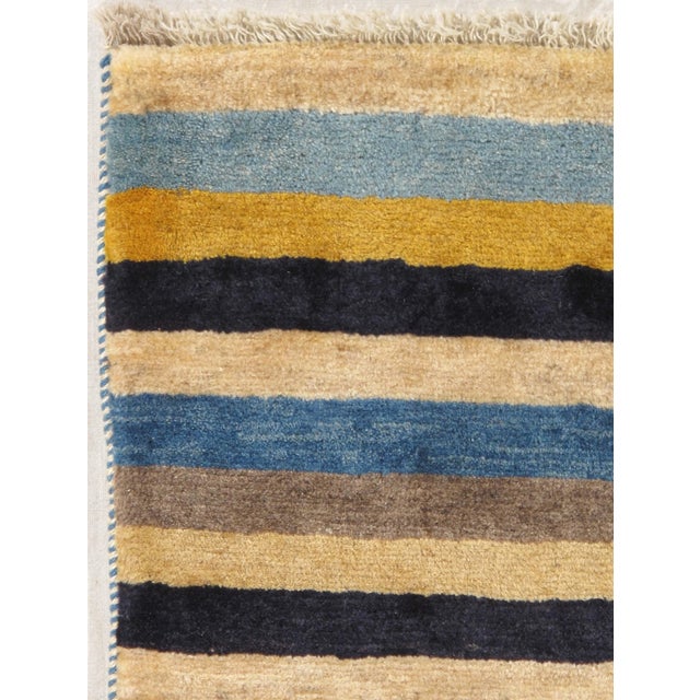 Tribal Vintage Hand-Knotted Persian Gabbeh Rug 2'10" X 4'1" For Sale - Image 3 of 6