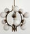 Cream Mid-Century Italian Brass and Opaline Glass Chandelier from Stilnovo, 1950s For Sale - Image 8 of 18