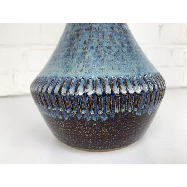 Blue Blue Danish Ceramic Table Lamp from Søholm Stentøj, Denmark, 1960s For Sale - Image 8 of 13