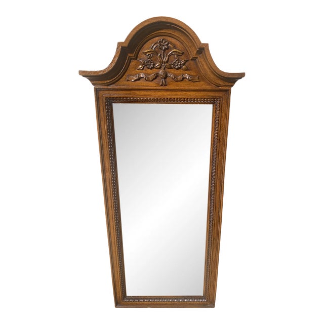 Vintage 1970s Thomasville Furniture Wood Mid-Century Modern Mirror For Sale