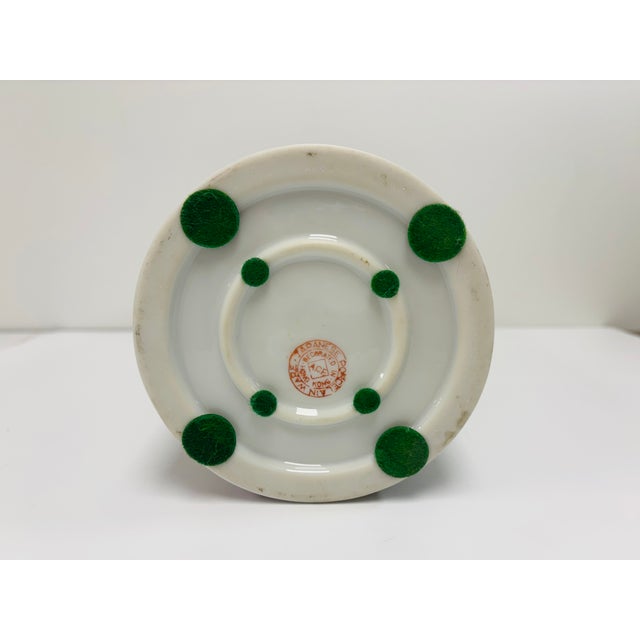 Vintage Large Rose Medallion Canton Vase, Japanese Porcelain - Hand Painted in Hong Kong For Sale - Image 12 of 13