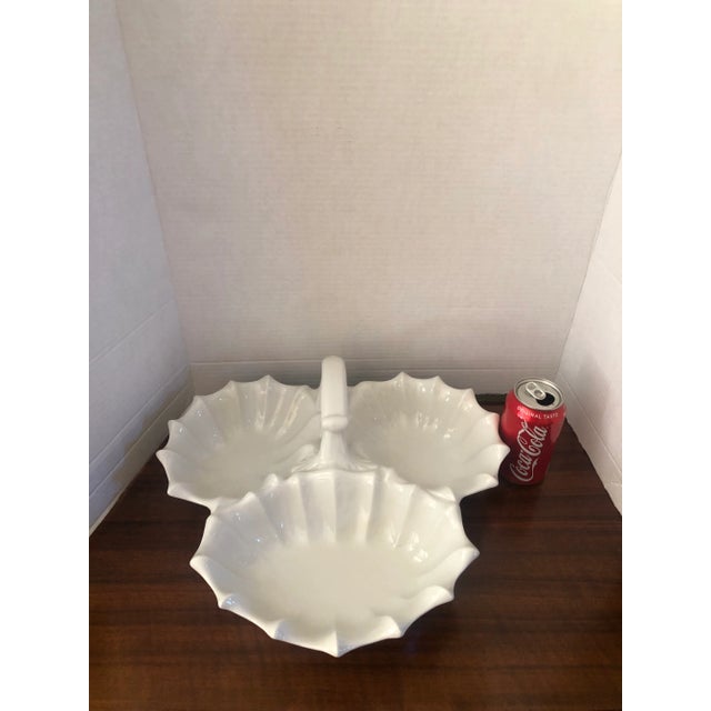 Mid-Century Red Cliff Ironstone 3 Sided Serving Dish/Tray With Handle For Sale In Denver - Image 6 of 10