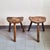 Vintage Brutalist Tripod Stools in Oak from Marolles, 1970s, Set of 2 For Sale - Image 12 of 12