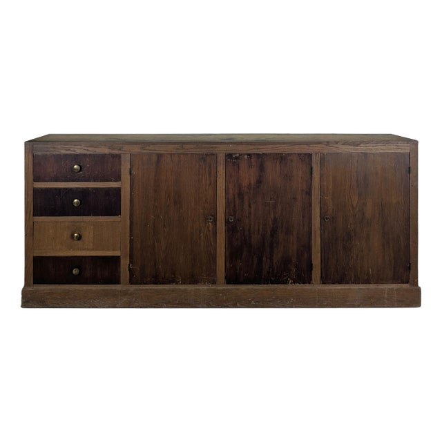 Vintage Industrial Style Sideboard in Wood For Sale