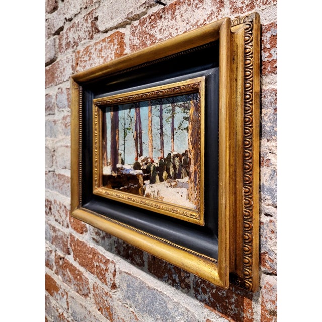 Mikhail Markelovich Guzhavin -Cossack Soldiers in Trench -1910s Oil Painting For Sale In Los Angeles - Image 6 of 9