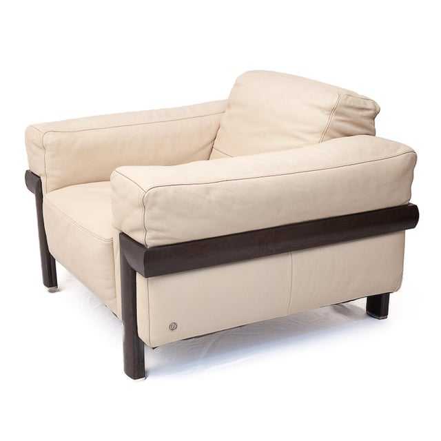 Leather Sofa and Lounge Chair from Natuzzi, 1990s, Set of 2 For Sale - Image 9 of 16