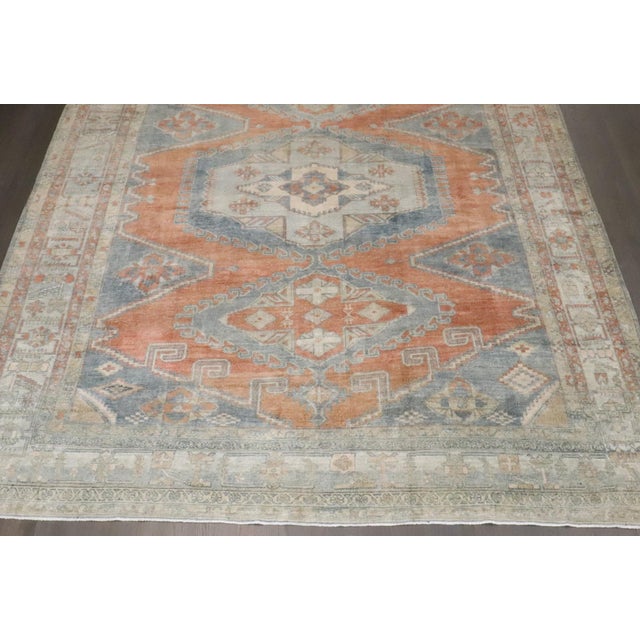 Early 20th Century Antique Geometric Persian Veece Room Size Rug For Sale - Image 5 of 9