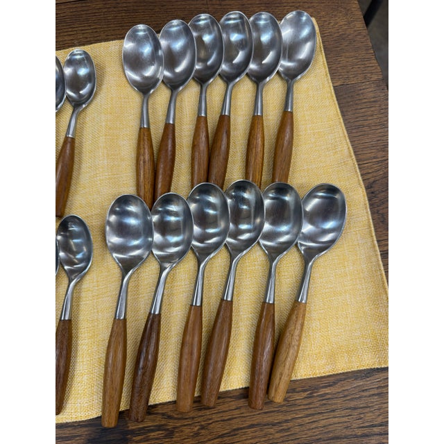 Vintage Dansk "Fjord" Flatware Set - Estate, Rare 3-Generation Hallmarks - Pristine 72 Pieces For Sale - Image 6 of 12