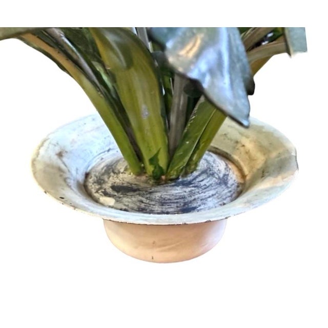 Vintage Italian Tole Flowers / Floral Bouquet Arrangement Sculpture in Pot, Made in Italy For Sale - Image 9 of 12