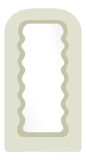 Fleur Home x Chairish Fleur Tall Mirror in Cooking Apple Green, 43x84