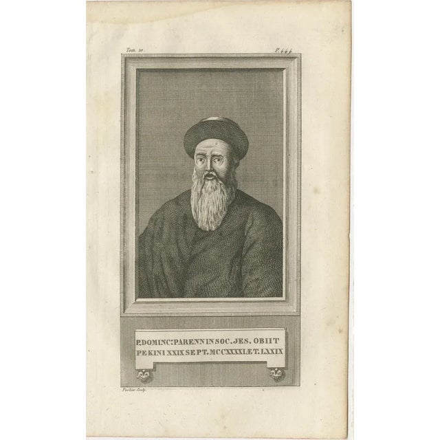Father Dominique Parrenin – Jesuit Missionary in China, Portrait by Portier, c.1790 This fine late 18th-century engraving...