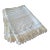 Vintage Linen Checkered Tablecloth With Crochet Details For Sale