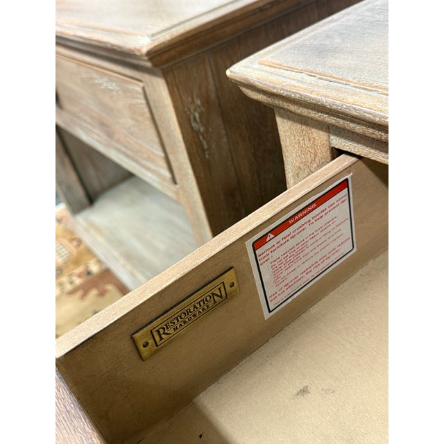 Restoration Hardware Maison Open Nightstands, Pair For Sale - Image 9 of 12