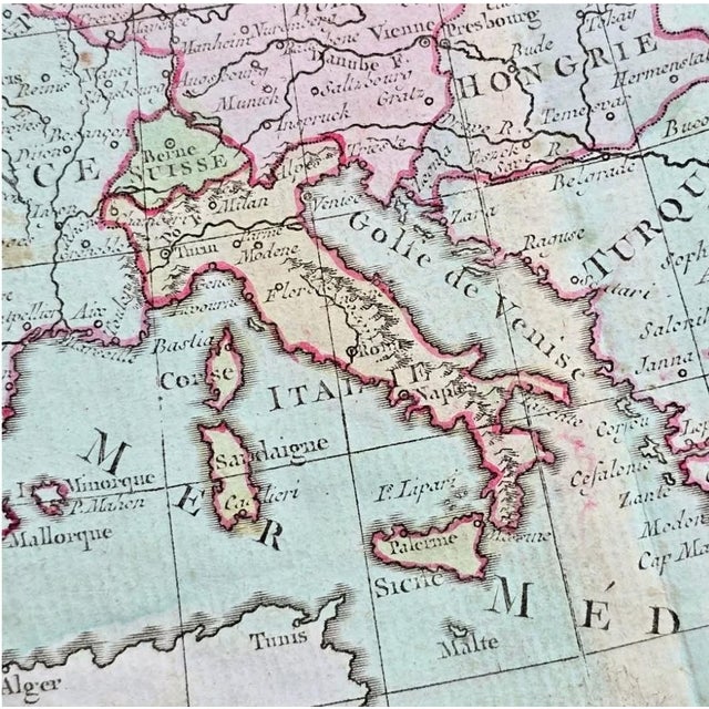 European Map by Brion De La Tour, 1766 For Sale - Image 4 of 11