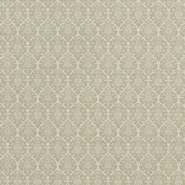 Contemporary Sample - Schumacher X Veere Grenney Burley Fabric in Sage For Sale - Image 3 of 3