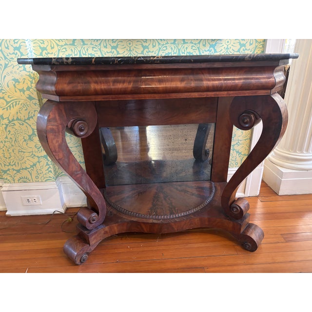 Mid 19th Century Mid 19th Century Empire Pier Table and Mirror, Attributed For Sale - Image 5 of 6