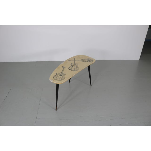 Authentic Italian Side Table with Charming Guitar Motif, 1950s For Sale - Image 14 of 18