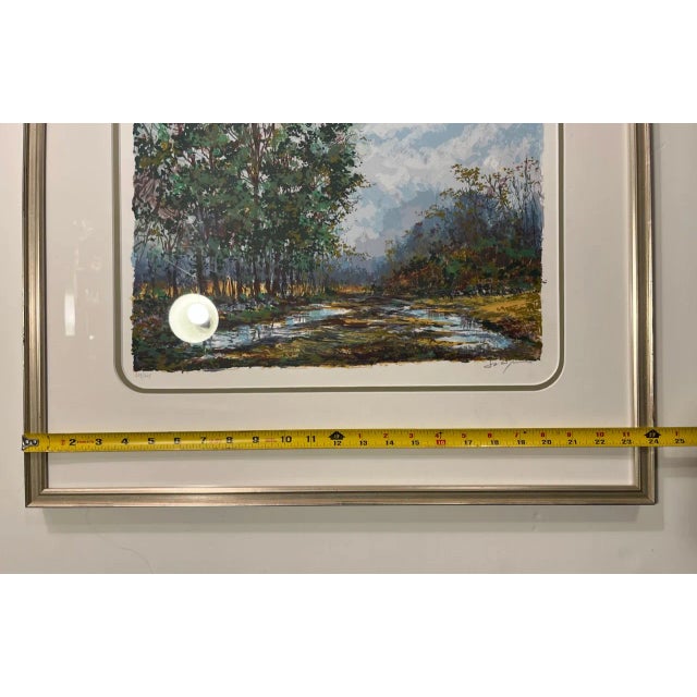 Vintage Limited Edition Numbered Serigraph by Michael Scofield "Autumn Fields" For Sale - Image 9 of 9